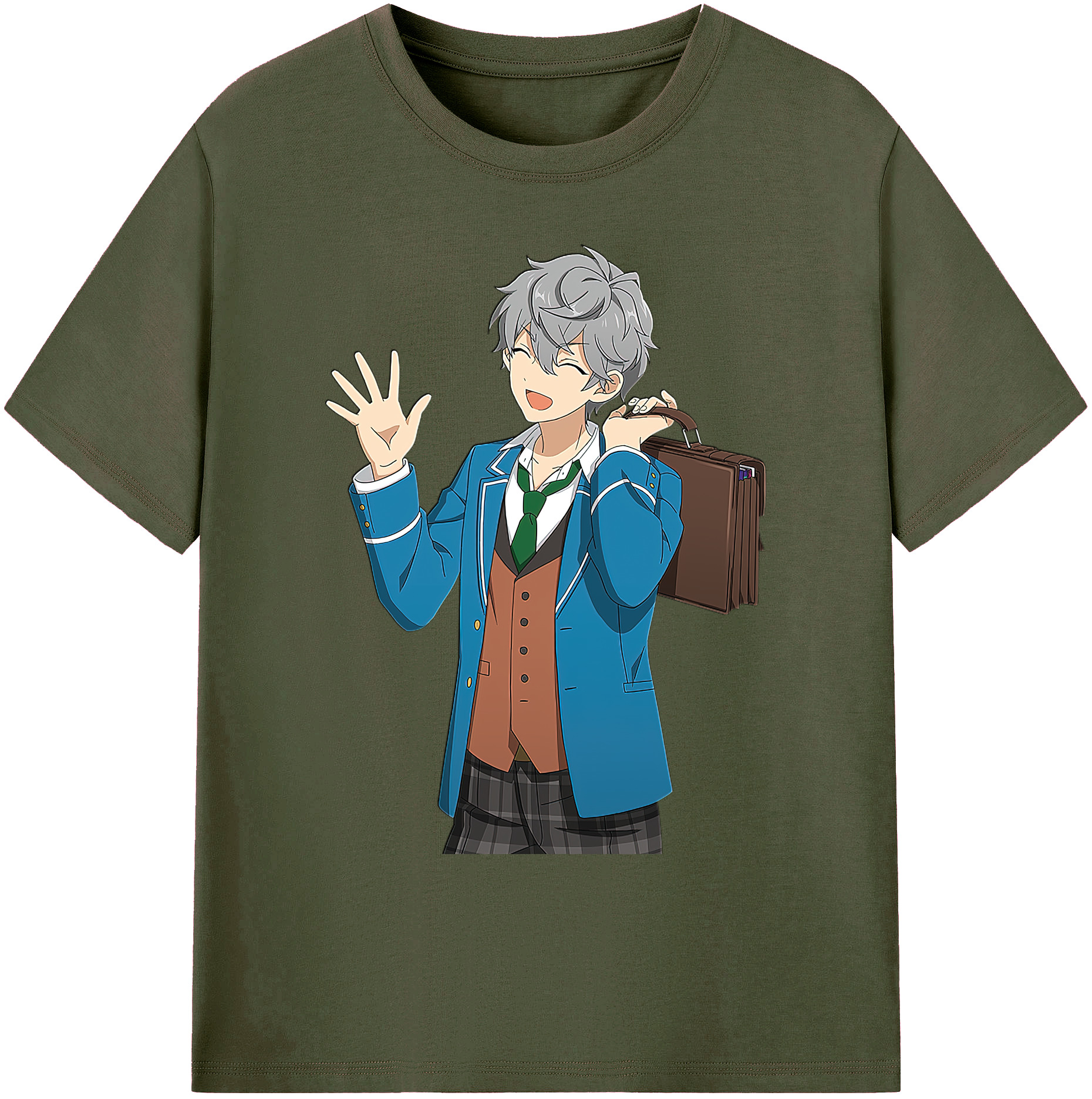 （画像用） あんさんぶるスターズ! Ensemble Stars 綿100％ メンズ半袖Tシャツ｜肌触りやわらか＆通気性